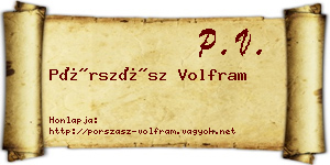 Pórszász Volfram névjegykártya